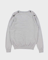Vintage Y2K 00s Lacoste Soft Lambswool V-Neck Argyle Knit Sweater - L