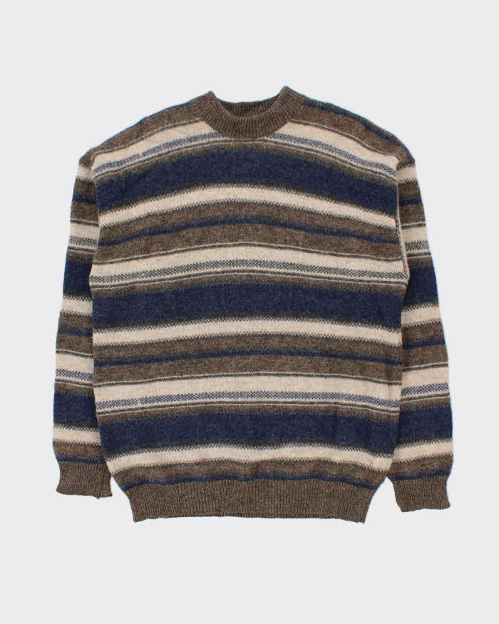 Vintage Cottonfield Stripe Wool Jumper - XL