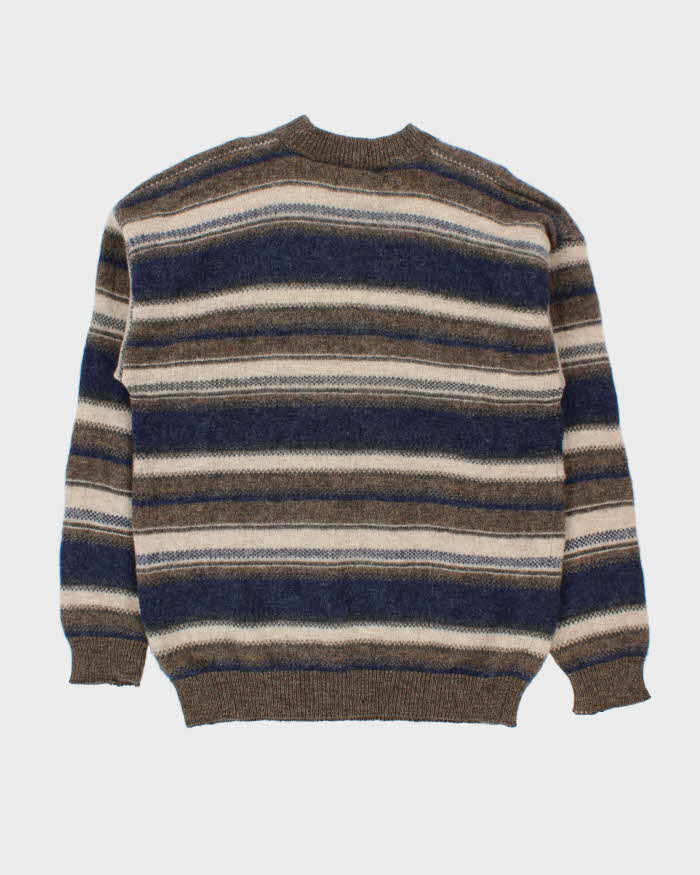 Vintage Cottonfield Stripe Wool Jumper - XL