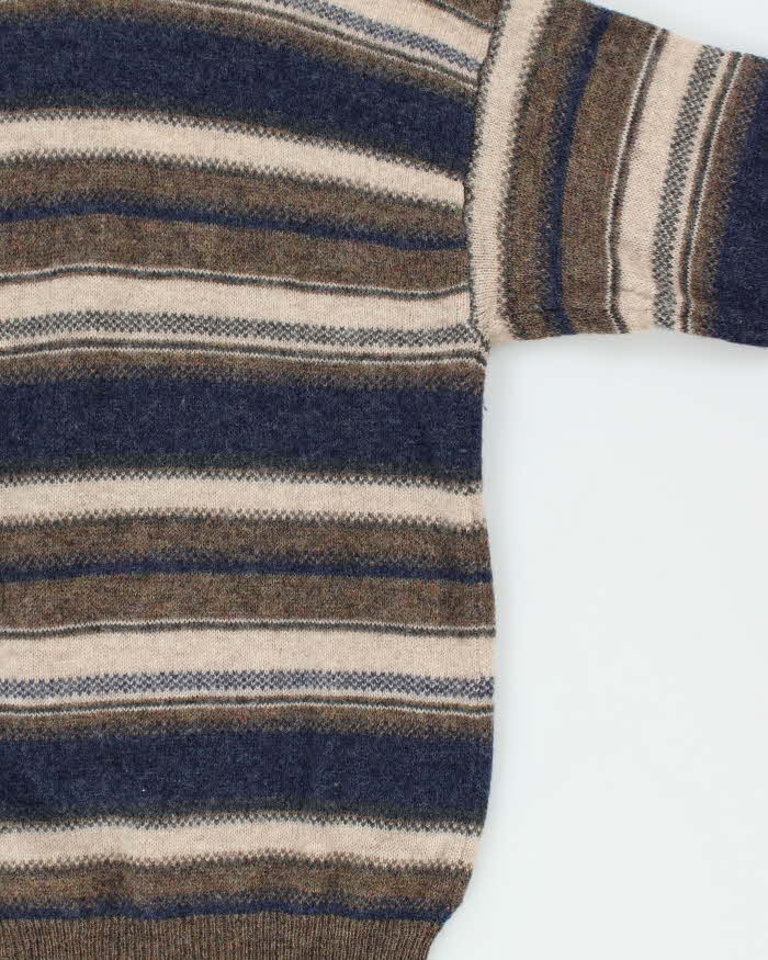 Vintage Cottonfield Stripe Wool Jumper - XL
