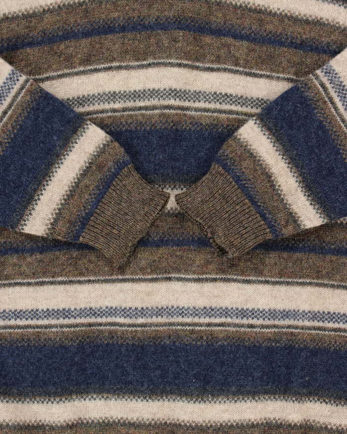 Vintage Cottonfield Stripe Wool Jumper - XL