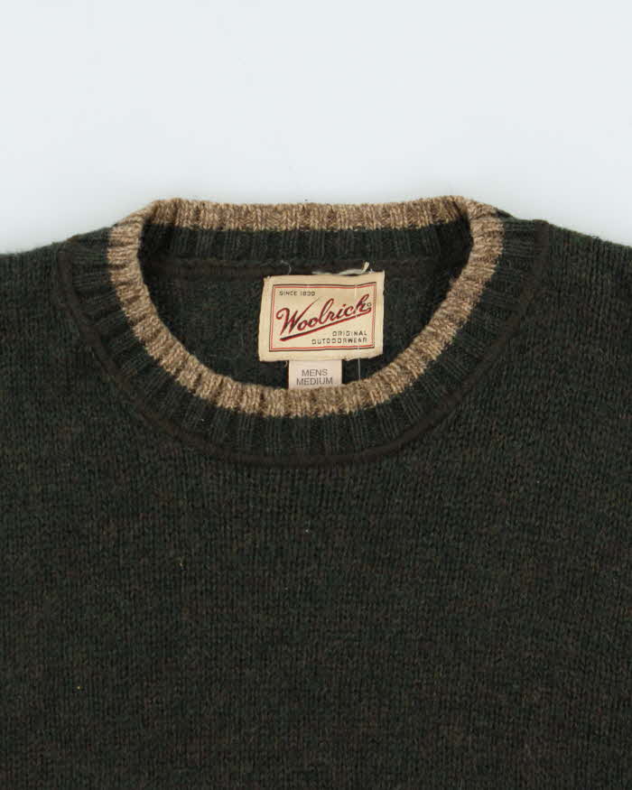 Vintage 00s Woolrich Speckled Yarn Crewneck Wool Knit Jumper - M