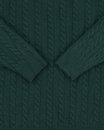 Vintage 1990s Giordano Wool Cable Knit Crewneck Jumper - M