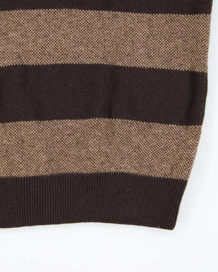 Vintage Y2K 00s Tommy Hilfiger Striped Wool Oversized Crewneck Knit Jumper - M