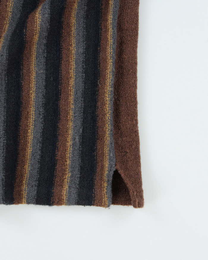 Vintage 90s Index Wool Blend Zip-up Knit Vest - M