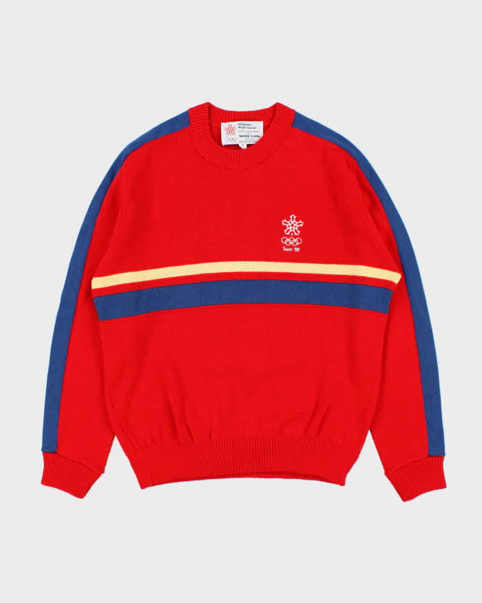Vintage 1988 Winter Olympics Team Canada Crewneck Knit Jumper - S