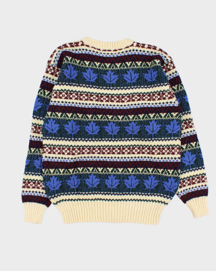 Vintage 1980s McGregor Wool Nordic Chunky Crewneck Knit Jumper - L