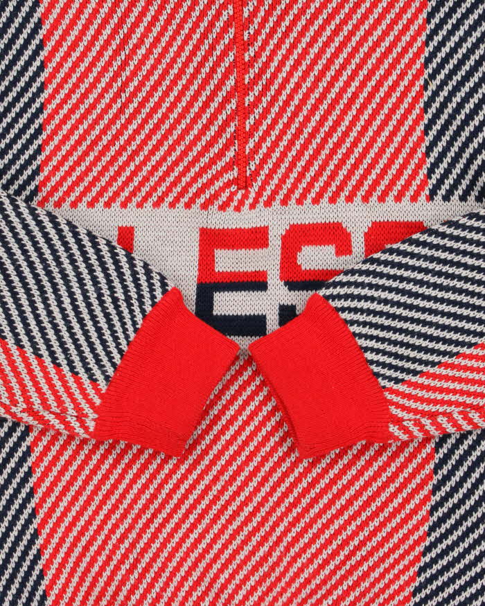 Vintage 1970s Ellesse Ski Wool Blend Spell Out Quarter-Zip Knit Jumper - M