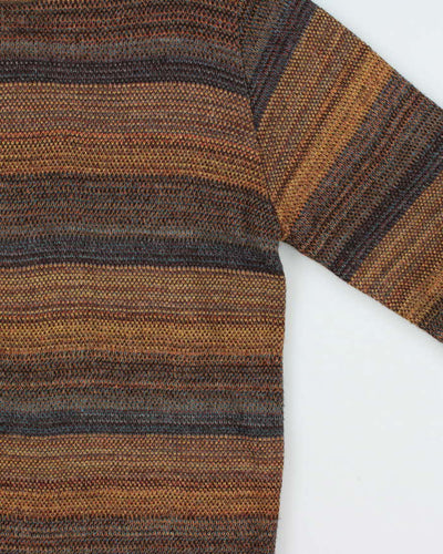 Vintage 1990s Toscano Italian Wool Striped Crewneck Knit Jumper - L