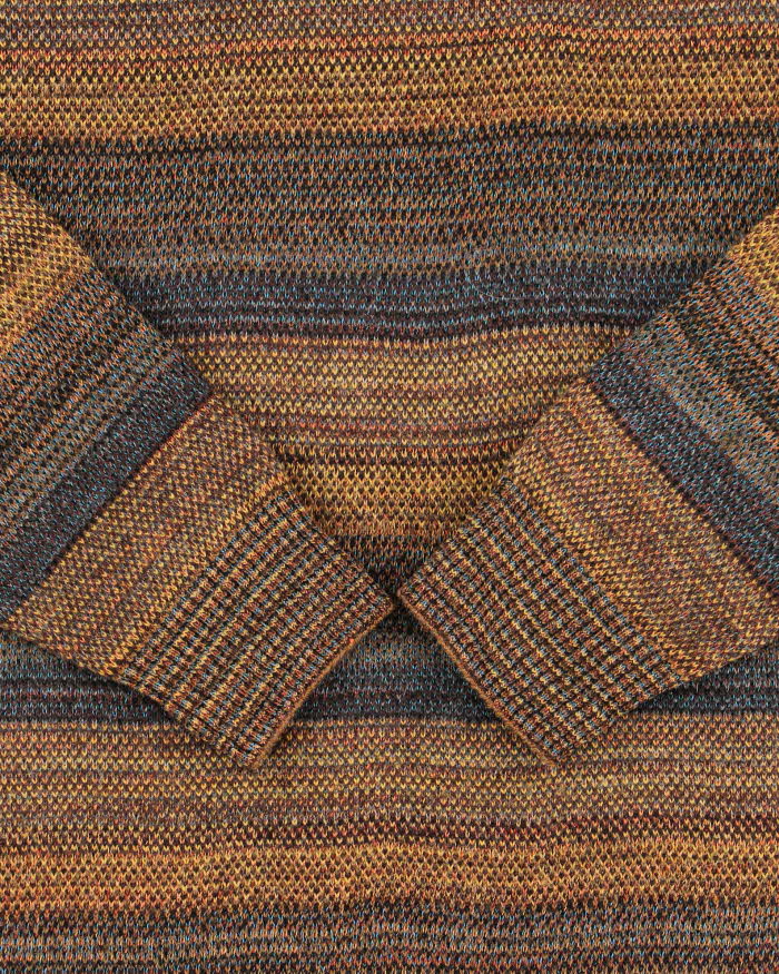 Vintage 1990s Toscano Italian Wool Striped Crewneck Knit Jumper - L