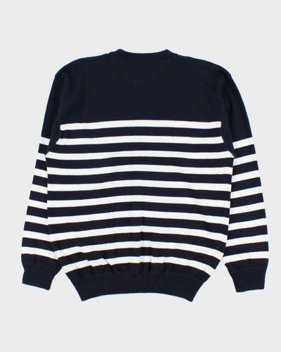 Vintage 1990s Tommy Hilfiger Classic Striped Oversized Crewneck Knit Jumper - M