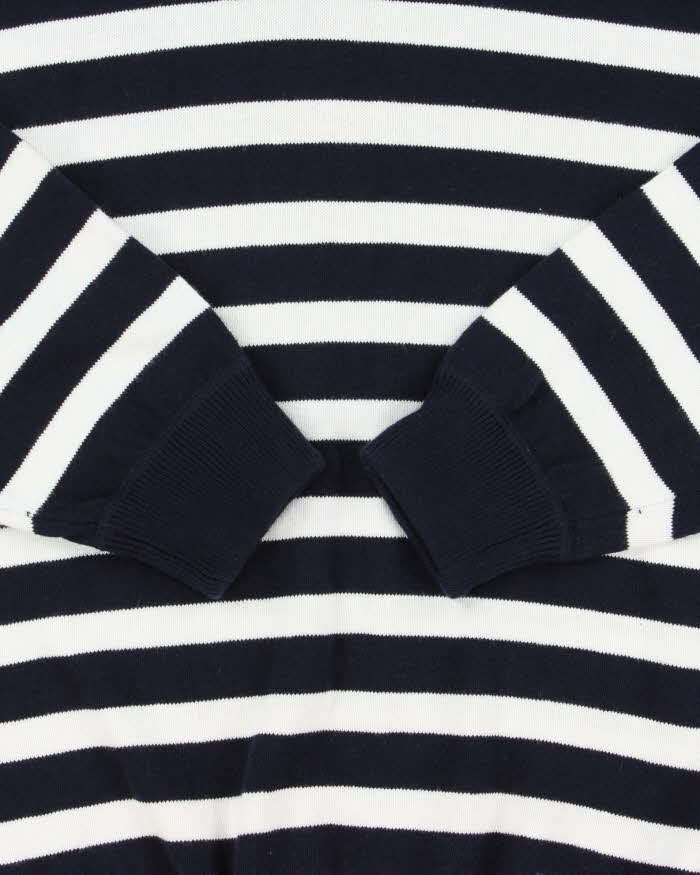 Vintage 1990s Tommy Hilfiger Classic Striped Oversized Crewneck Knit Jumper - M
