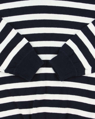 Vintage 1990s Tommy Hilfiger Classic Striped Oversized Crewneck Knit Jumper - M
