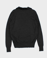 Vintage 00s Bikkembergs Wool Button Collared Knit Jumper - L