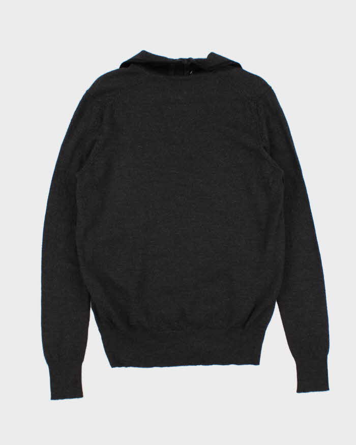 Vintage 00s Bikkembergs Wool Button Collared Knit Jumper - L
