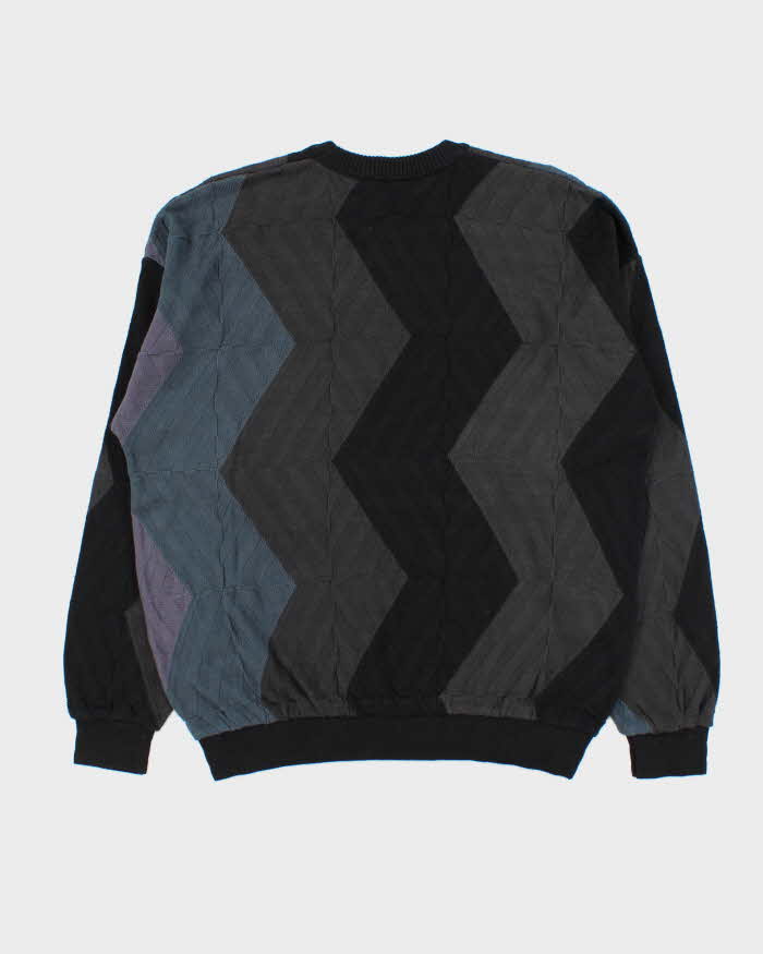Vintage 1990s Tundra Zig Zag Crewneck Knit Jumper - M