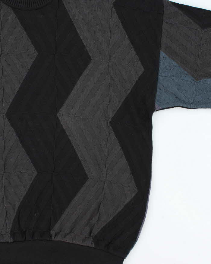 Vintage 1990s Tundra Zig Zag Crewneck Knit Jumper - M