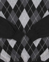 Vintage 00s Marco Fiori Merino Wool V-Neck Argyle Knit Jumper - L