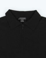 Vintage 1990s Rossi Collezioni Cashmere Collared Quarter-Zip Knit Jumper - M
