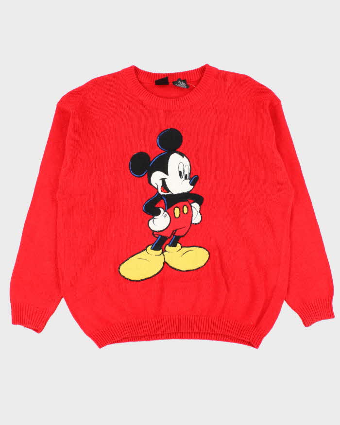 Vintage 1990s Micky Unlimited Embroidered Crewneck Knit Jumper - L