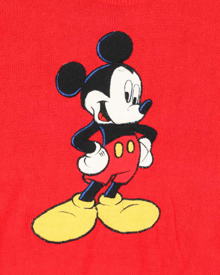 Vintage 1990s Micky Unlimited Embroidered Crewneck Knit Jumper - L