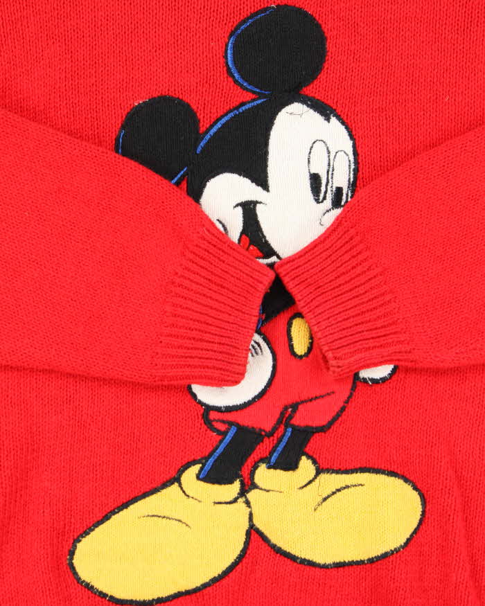 Vintage 1990s Micky Unlimited Embroidered Crewneck Knit Jumper - L