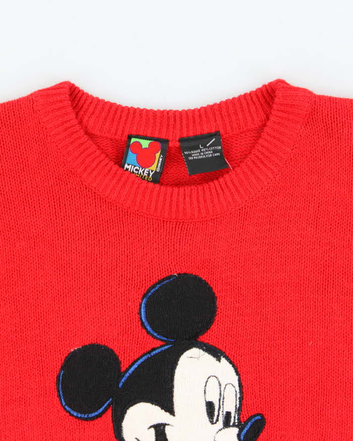 Vintage 1990s Micky Unlimited Embroidered Crewneck Knit Jumper - L