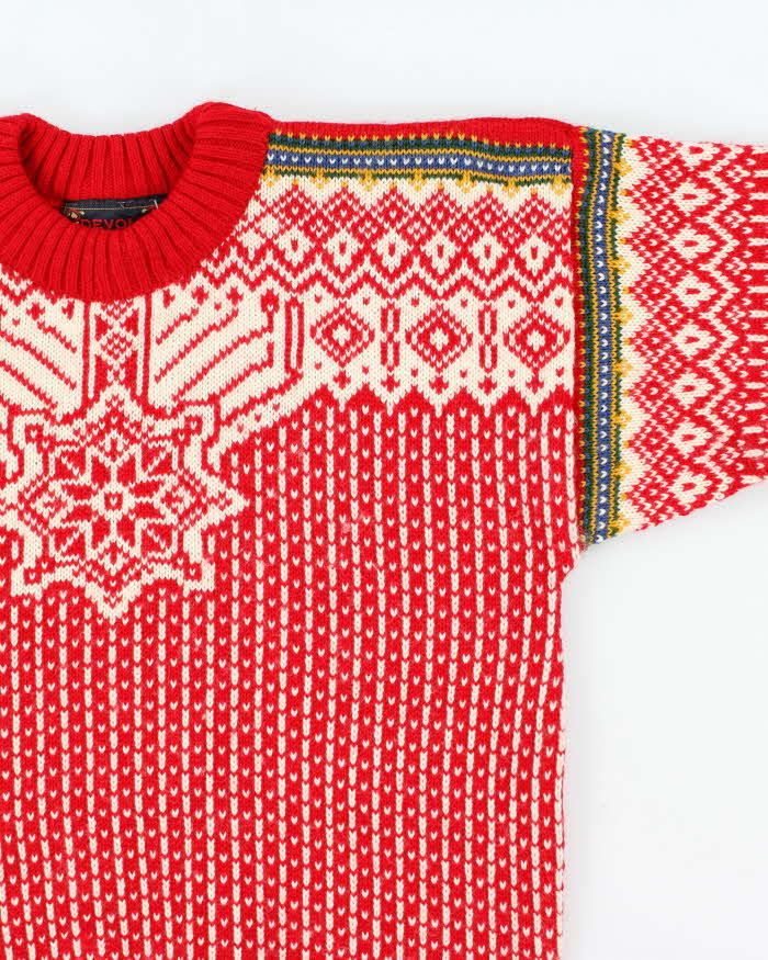 Vintage 00s Devold Nordic Chunky Crewneck Knit Jumper - XS