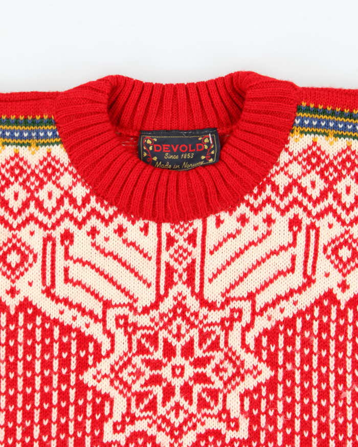 Vintage 00s Devold Nordic Chunky Crewneck Knit Jumper - XS
