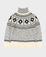 Moncler Ciclista Chunky Nordic Wool Roll-Neck Knit Jumper - M