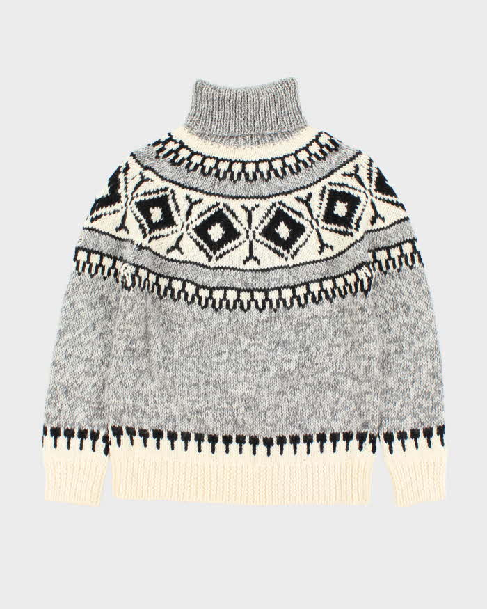 Moncler Ciclista Chunky Nordic Wool Roll-Neck Knit Jumper - M
