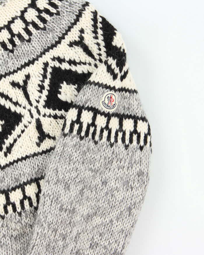 Moncler Ciclista Chunky Nordic Wool Roll-Neck Knit Jumper - M – Rokit
