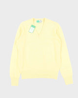 DSWT Vintage 1970s Benetton Wool V-Neck Jumper - M