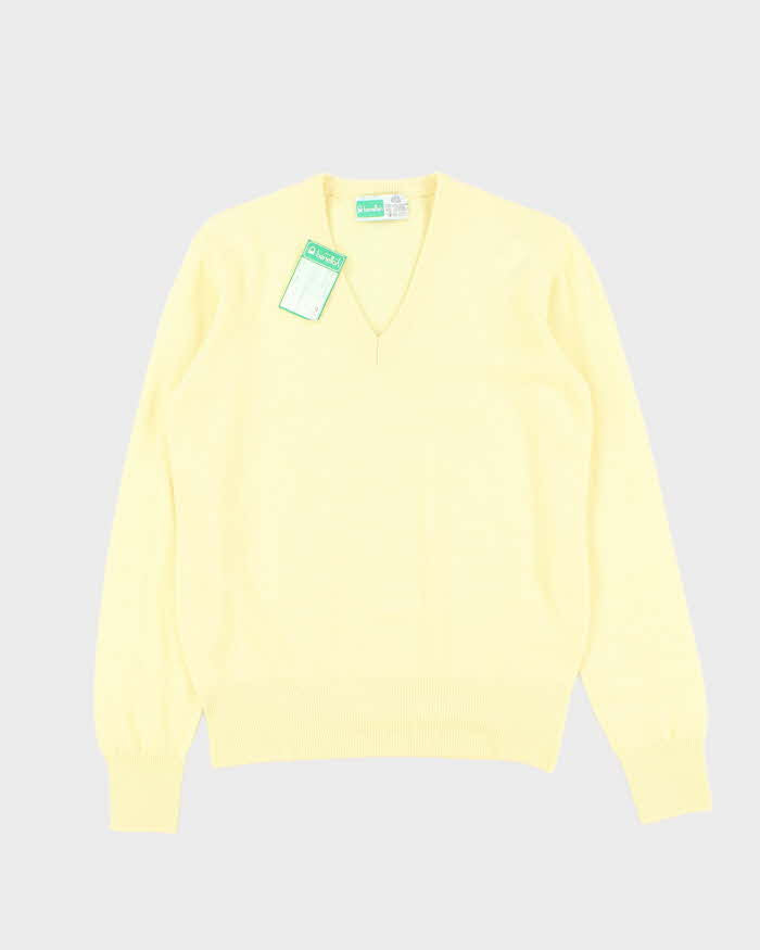 DSWT Vintage 1970s Benetton Wool V-Neck Jumper - M