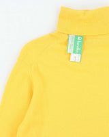 DSWT Vintage 1970s Benetton Wool Roll-Neck Knit Jumper - XL