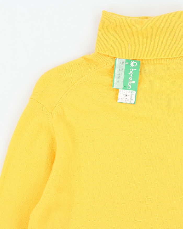 DSWT Vintage 1970s Benetton Wool Roll-Neck Knit Jumper - XL