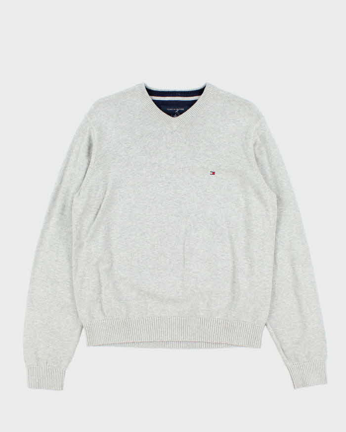 Vintage Y2K 00s Tommy Hilfiger V-Neck Knit Jumper - M