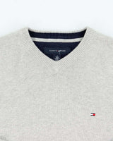 Vintage Y2K 00s Tommy Hilfiger V-Neck Knit Jumper - M