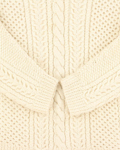 Vintage 1990s Chunky Wool Cable Knit V-Neck Knit Jumper - L