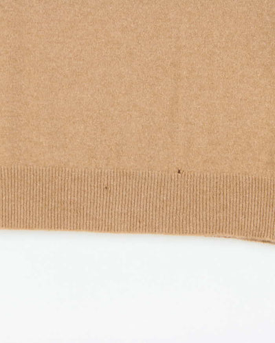 Vintage Black & Brown 1826 Cashmere V-Neck Knit Jumper - XL