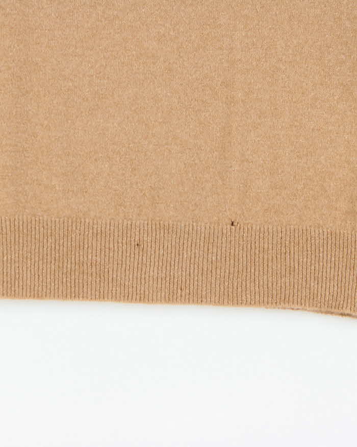 Vintage Black & Brown 1826 Cashmere V-Neck Knit Jumper - XL