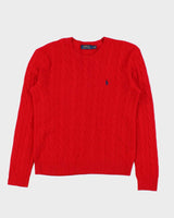 Vintage Ralph Lauren Wool &amp; Cashmere Aran Knit Jumper - S