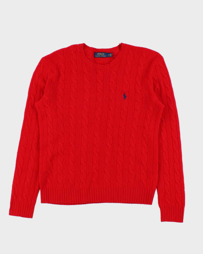 Vintage Ralph Lauren Wool & Cashmere Aran Knit Jumper - S