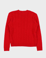 Vintage Ralph Lauren Wool &amp; Cashmere Aran Knit Jumper - S