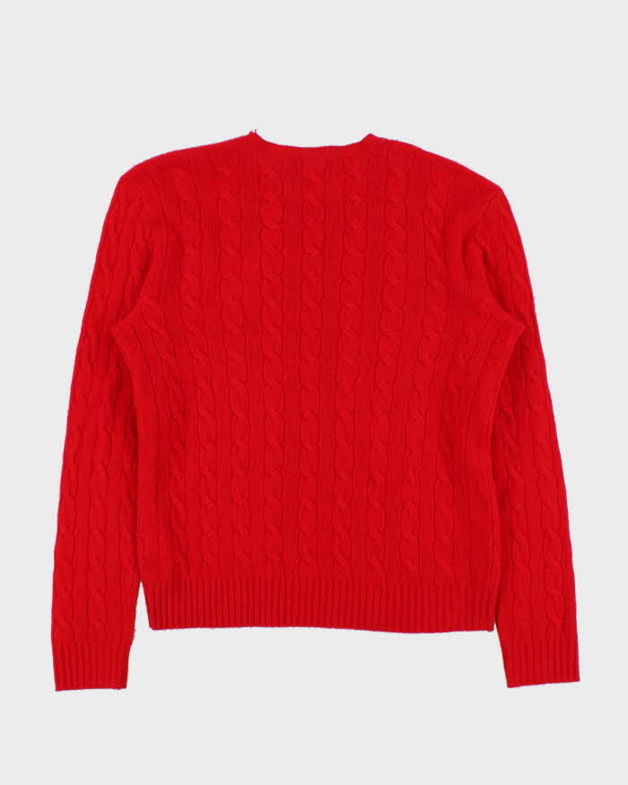 Vintage Ralph Lauren Wool &amp; Cashmere Aran Knit Jumper - S