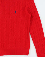 Vintage Ralph Lauren Wool &amp; Cashmere Aran Knit Jumper - S