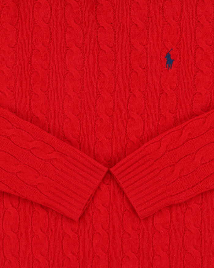 Vintage Ralph Lauren Wool & Cashmere Aran Knit Jumper - S