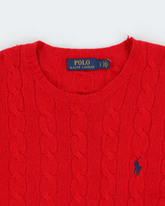 Vintage Ralph Lauren Wool &amp; Cashmere Aran Knit Jumper - S