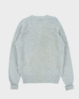 Vintage 1970s Sears Shetland Wool Speckled Yarn V-Neck Knit Jumper - L