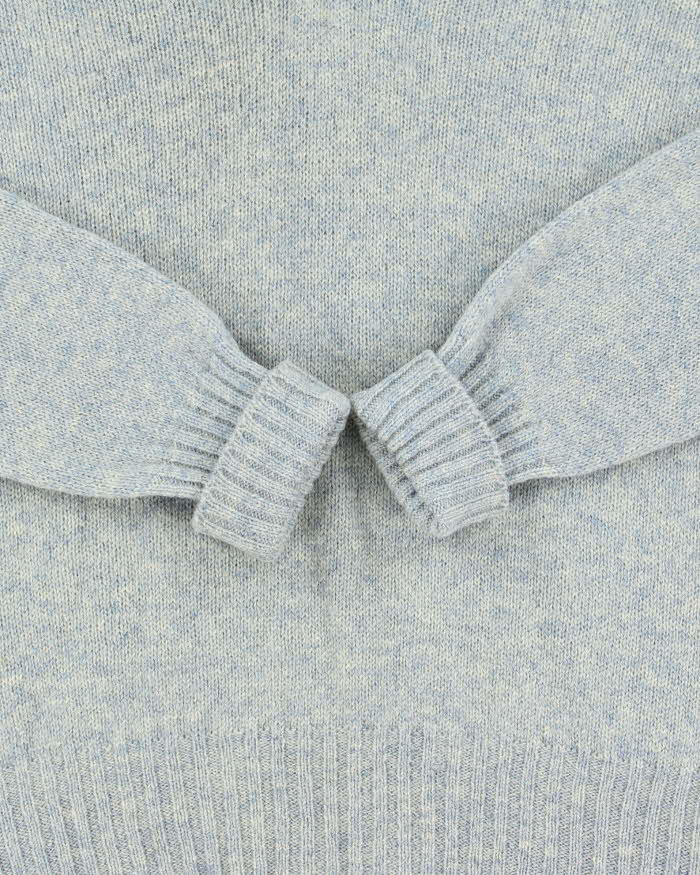 Vintage 1970s Sears Shetland Wool Speckled Yarn V-Neck Knit Jumper - L